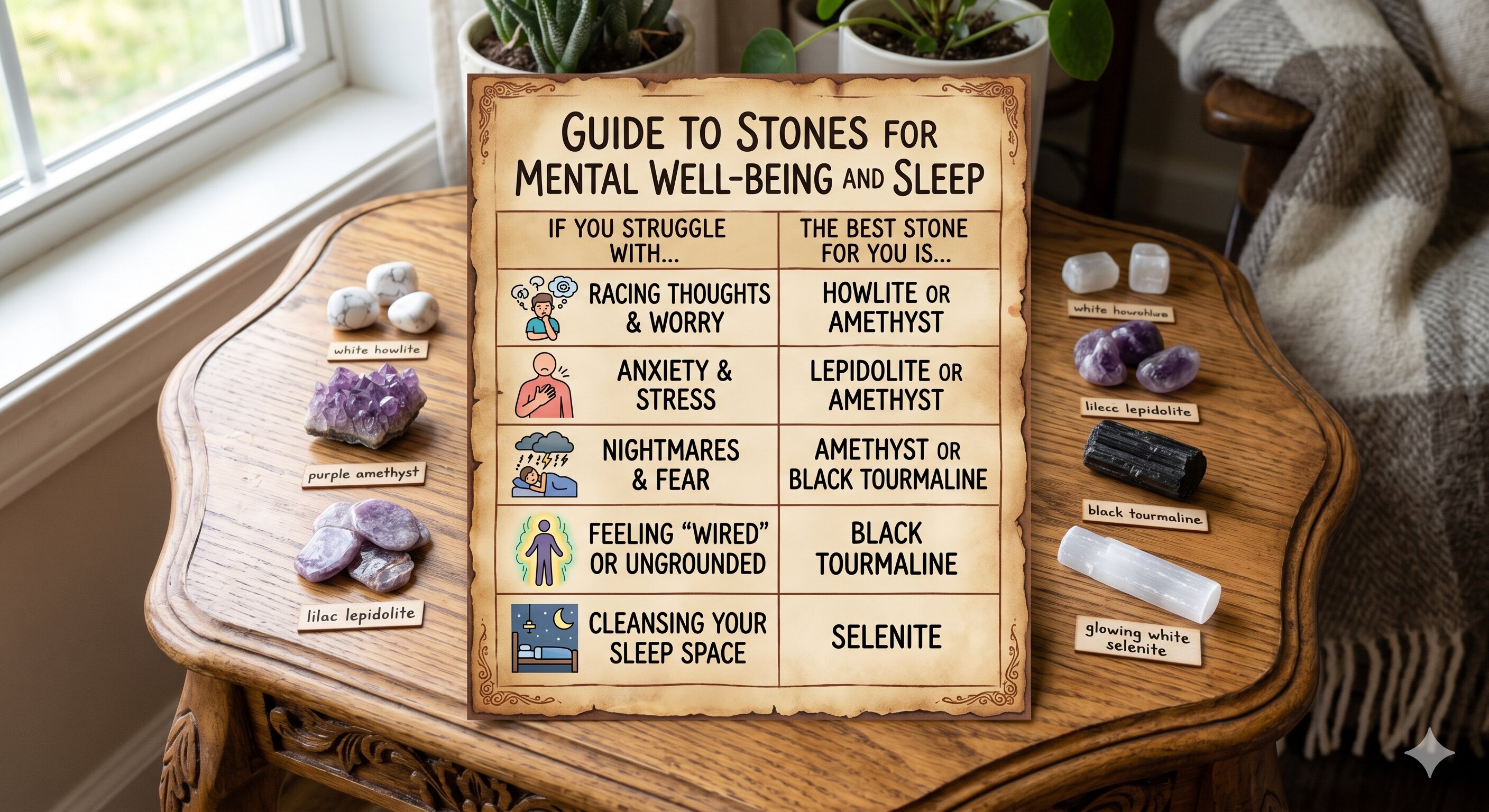 guide to stone for mental well being and sleep